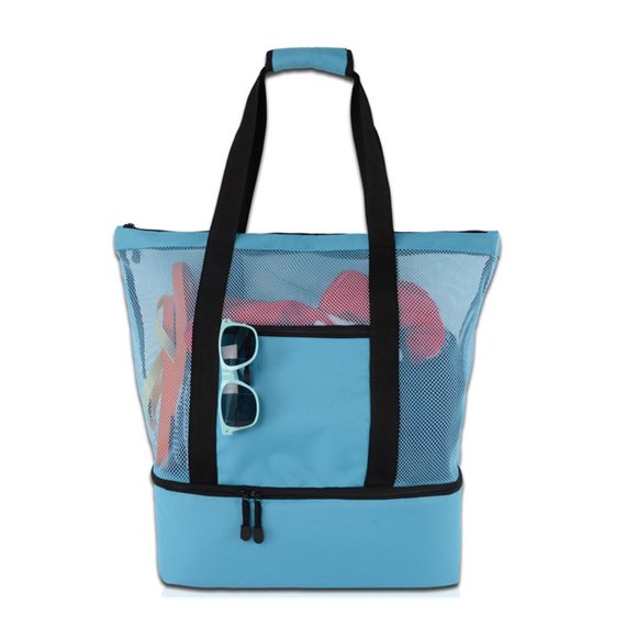 Summer portable mesh picnic beach bag - Picture 2 of 3